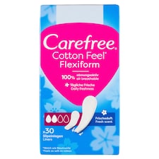 Carefree Cotton Feel Flexiform tisztasági betét friss illattal 30 db
