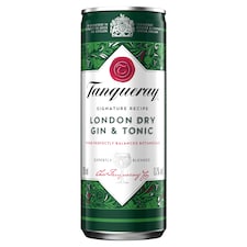 Tanqueray London Dry Gin&Tonic szénsavval dúsított alkoholtartalmú ital 6,5% 250 ml