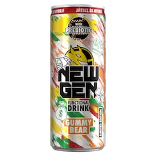 New Gen Gummy Bear vegyesgyümölcs- és tuttifruttiízű, koffeintartalmú, szénsavas ital 250 ml