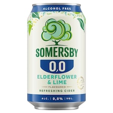Somersby Elderflower & Lime alkoholmentes szénsavas ital bodzavirág és lime ízesítéssel 0,0% 0,33 l