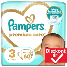 Pampers Premium Care Pelenka, Méret: 3, 60 db, 6kg-10kg