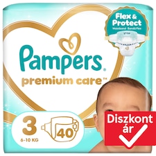 Pampers Premium Care Pelenka, Méret: 3, 40 db, 6kg-10kg