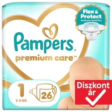 Pampers Premium Care Pelenka, Méret: 1, 26 db, 2kg-5kg