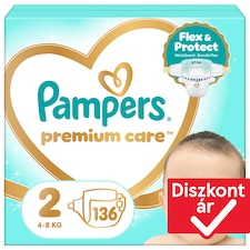 Pampers Premium Care Pelenka, Méret: 2, 136 db, 4kg-8kg