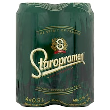 Staropramen Premium dobozos sör 5% 4 x 0,5 l
