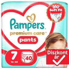 Pampers Premium Care Bugyipelenka, Méret: 7, 40 db Pelenka, 15kg+