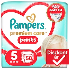 Pampers Premium Care Bugyipelenka, Méret: 5, 50 db Pelenka, 11kg-17kg