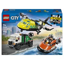 LEGO City 60505 Repülőgép, emelőkosaras kocsi és légpárnás jármű remix