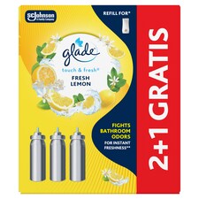 Glade Touch & Fresh Fresh Lemon koncentrált aeroszolos légfrissítő utántöltő 3 x 10 ml (30 ml)
