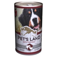 Pet's Land teljesértékű kutyaeledel marhamájjal & bárányhússal 1240 g