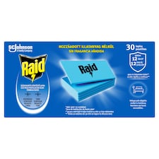 Raid illatmentes szúnyogirtó lapka utántöltő 30 x 0,74 g