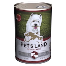 Pet's Land teljesértékű kutyaeledel marhamájjal & bárányhússal 415 g
