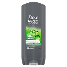 Dove Men+Care Refreshing Extra Fresh tusfürdő testre, arcra, hajra 400 ml