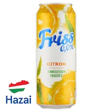 Friss 0,0% citrom ízű üdítőital és alkoholmentes malátaital keveréke 0,5 l