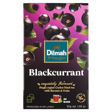 Dilmah filteres fekete tea feketeribizli aromával, ceyloni fekete tea aromákkal 20 filter 30 g