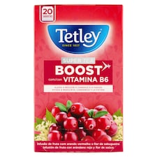 Tetley Boost Super Tea B6 vitaminnal, ízesített gyümölcstea 20 filter 40 g