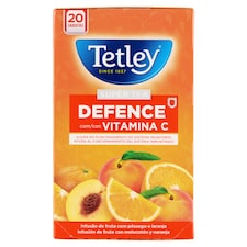 Tetley Defense C vitaminnal őszibarackkal és naranccsal ízesített gyümölcstea 20 teafilter 40 g