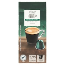 Lungo Hazelnut mogyoró ízű őrölt, pörkölt kávé kapszulákban 10 db 54 g