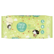 Fred & Flo illatosított, nedves babatörlőkendők 72 db
