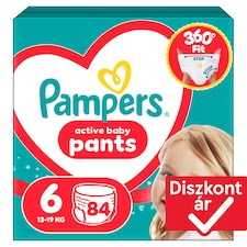 Pampers Active Baby Bugyipelenka, Méret: 6, 84 db Pelenka, 13kg-19kg