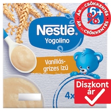 Nestlé Yogolino vaníliás ízű grízes babapuding 6+ hó 4 x 100 g (400 g)