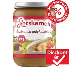 Kecskeméti őszibarack pulykahússal bébiétel 5 hónapos kortól 190 g