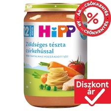 HiPP bio zöldséges tészta csirkehússal bébiétel 12 hónapos kortól 220 g