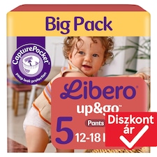 Libero Up&Go Big Pack bugyipelenka, méret: 5, 12-18 kg, 38 db