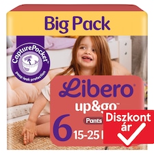 Libero Up&Go Big Pack bugyipelenka, méret: 6, 15-25 kg, 34 db