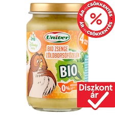 Univer bio zsenge zöldborsófőzelék bébiétel, 4 hónapos kortól 163 g