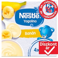 Nestlé Yogolino tejalapú banános bébidesszert 6+ hó 4 x 100 g (400 g)