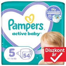 Pampers Active Baby Pelenka, Méret: 5, 54 db Pelenka, 11kg-16kg