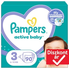 Pampers Active Baby Pelenka, Méret: 3, 90 db Pelenka, 6kg-10kg