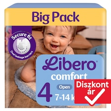 Libero Comfort Big Pack pelenka, méret: 4, 7-14 kg, 56 db
