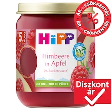 HiPP bio málna almában gyümölcskészítmény bébidesszert 5 hónapos kortól 160 g