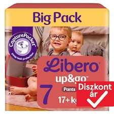 Libero Up&Go Big Pack bugyipelenka, méret: 7, 17+ kg, 32 db