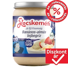 Kecskeméti Jó Éjt Finomság bio banános-almás tejbegríz bébidesszert 6 hónapos kortól 190 g
