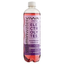Viwa Vitaminwater málna-hibiszkusz ízű, energia- és szénsavmentes üdítőital 600 ml