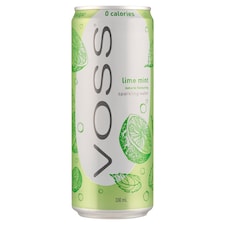 Voss lime-menta ízű szén-dioxiddal dúsított természetes ásványvíz 330 ml