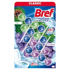 Bref Power Active Pine/Lavender WC frissítő 4 x 50 g