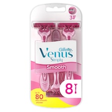 Gillette Venus Comfort Smooth Eldobható Borotva, 8 Db/Csomag