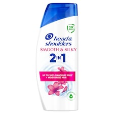 Head & Shoulders Smooth & Silky 2az1-ben Sampon és Balzsam, 400 ml Korpamentes haj