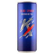 Kx Blue Spark tuttifruttiízű, koffeintartalmú, szénsavas energiaital 250 ml
