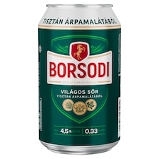 Borsodi világos sör 4,5% 0,33 l