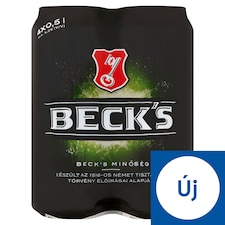 Beck's minőségi világos sör 5% 4 x 0,5 l