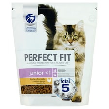 Perfect Fit Junior csirkében gazdag teljes értékű száraz eledel kölyökmacskáknak 750 g