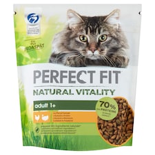Perfect Fit Natural Vitality teljes értékű száraz eledel felnőtt macskák részére 650 g