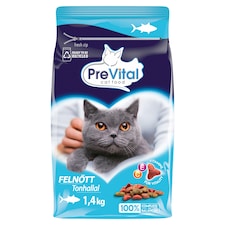 PreVital száraz macskaeledel, macskatáp felnőtt macskáknak tonhallal 1,4 kg