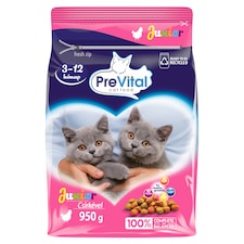 PreVital Junior száraz macskaeledel, macskatáp kölyök macskáknak csirkével 950 g