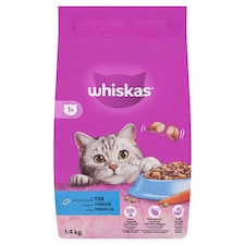 Whiskas 1+ teljes értékű szárazeledel felnőtt macskák számára tonhallal 1,4 kg